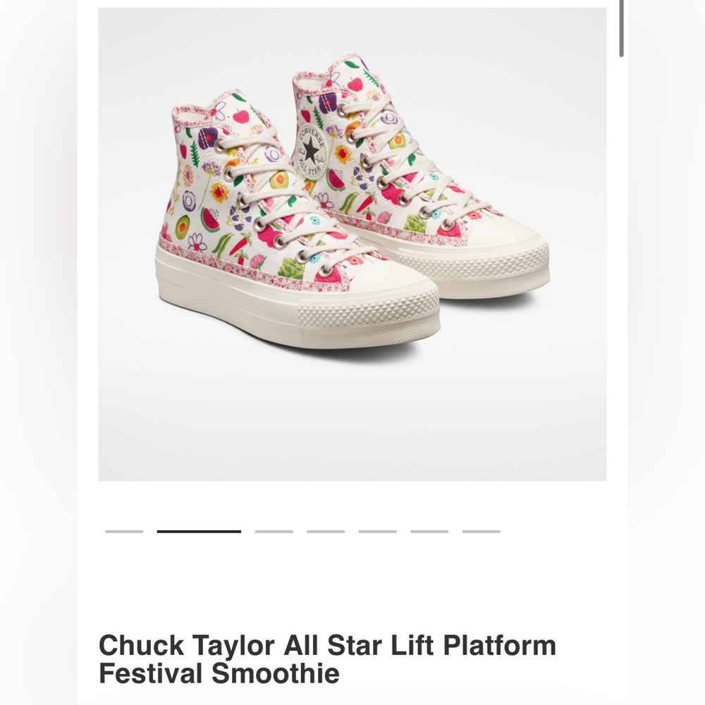 Converse Platform High-Top Fruit Print Sneakers